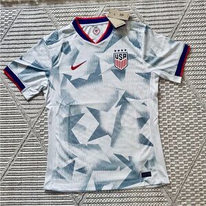 Nike USA Men’s Soccer Jersey - White with Gray & Red Trim